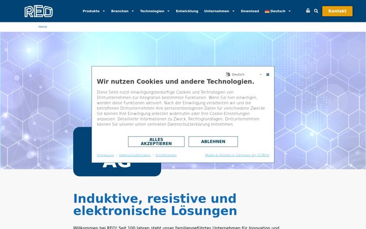 Екранна снимка на antriebstechnik-reo.de