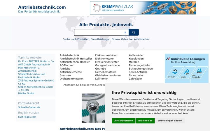 Screenshot of antriebstechnik.com