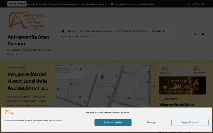 Captură de ecran a antroposofiagrancanaria.org