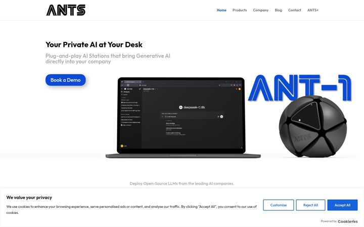 Screenshot of ants-ai.tech