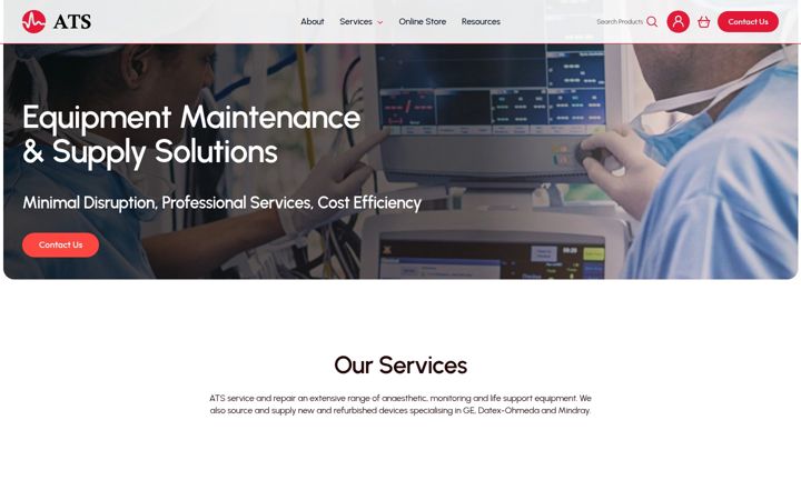 Skærmbillede af antservices.co.uk