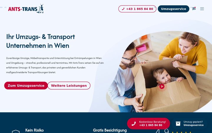 Screenshot of antstrans-transport.at