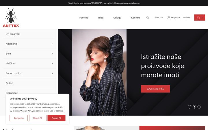Screenshot of anttex.com.hr