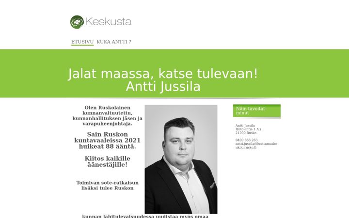 Capture d'écran de anttijussila.com