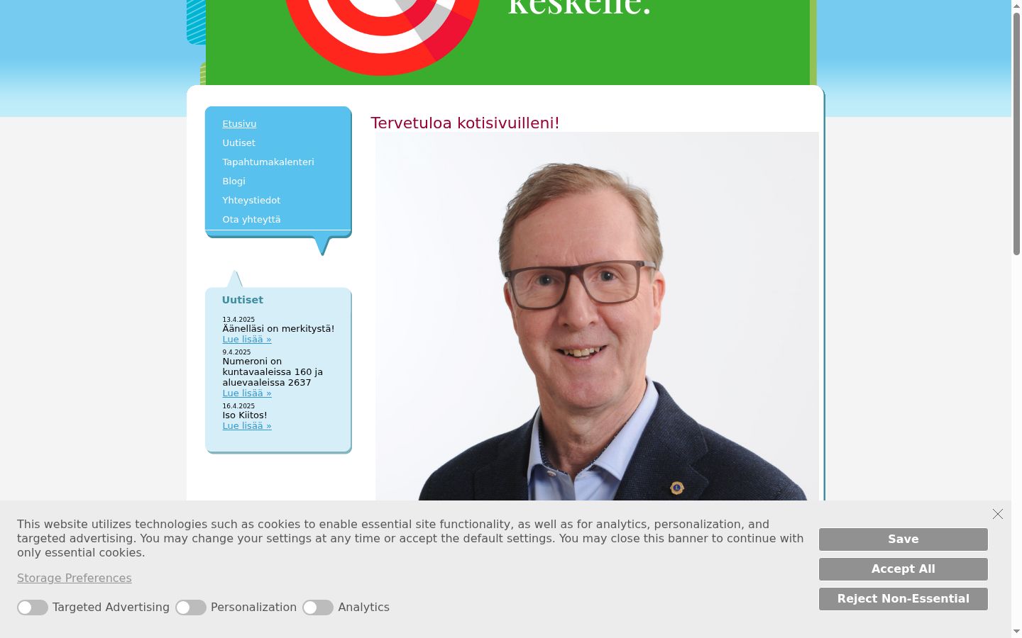 Sutikimo reklamjuostės, rodytos prieš bet kokią sąveiką, ekrano kopija