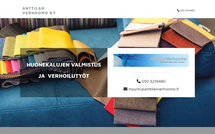 Screenshot of anttilanverhoomo.fi