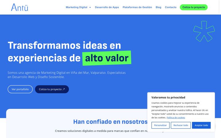 Screenshot of antudigital.cl