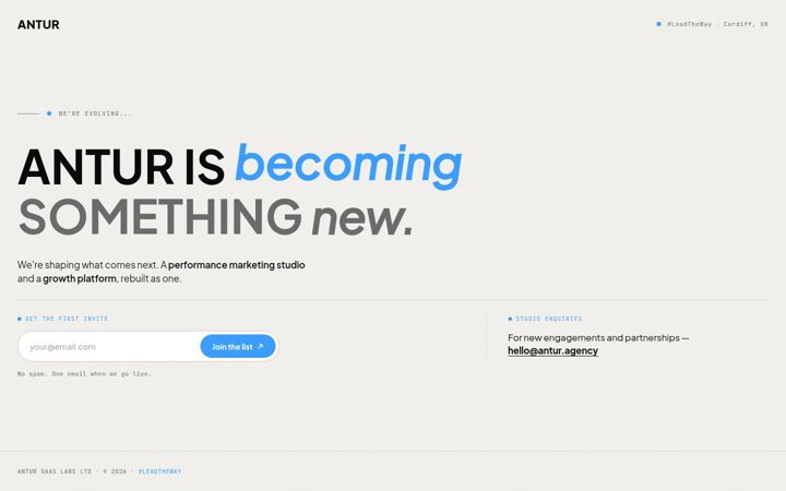 Screenshot of antur.agency