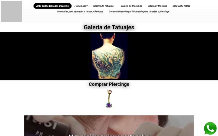 Screenshot of antutattoo.com