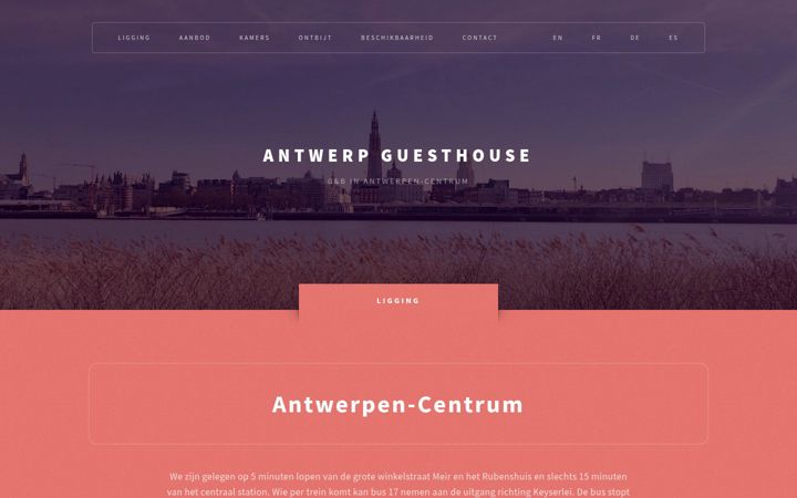 Screenshot of antwerp-guesthouse.be