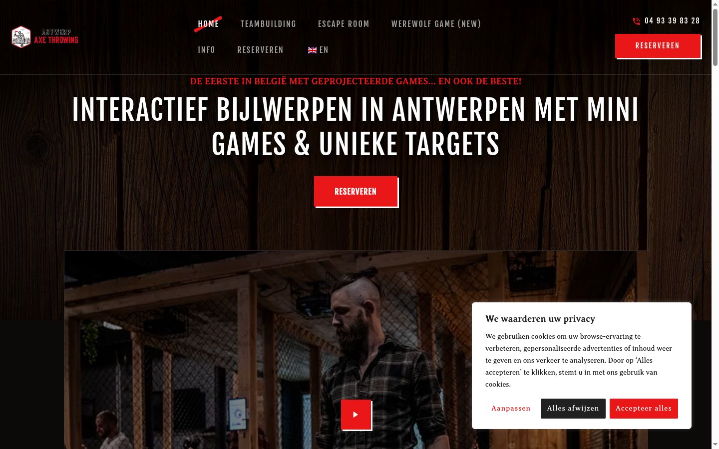 Screenshot des Einwilligungsbanners vor jeglicher Interaktion