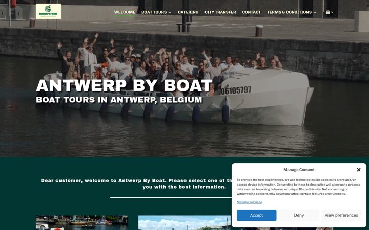 Screenshot of antwerpbyboat.com