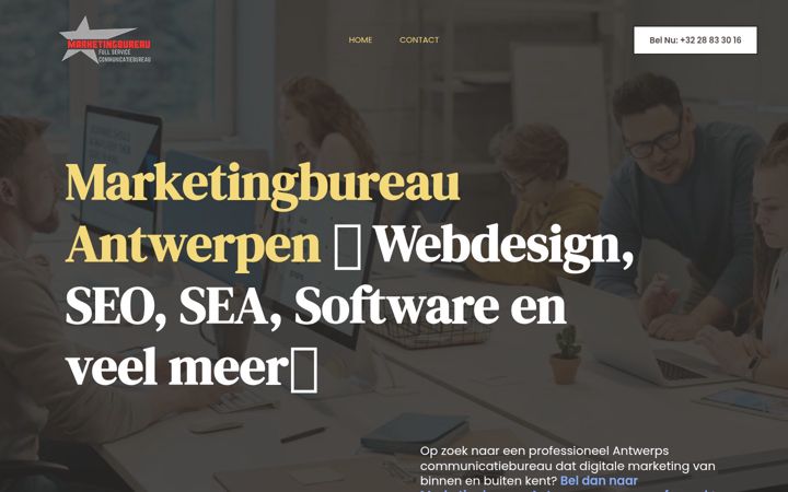 Screenshot of antwerpenmarketingbureau.be