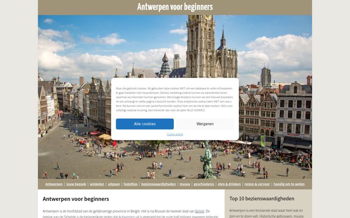 Screenshot of antwerpenvoorbeginners.nl
