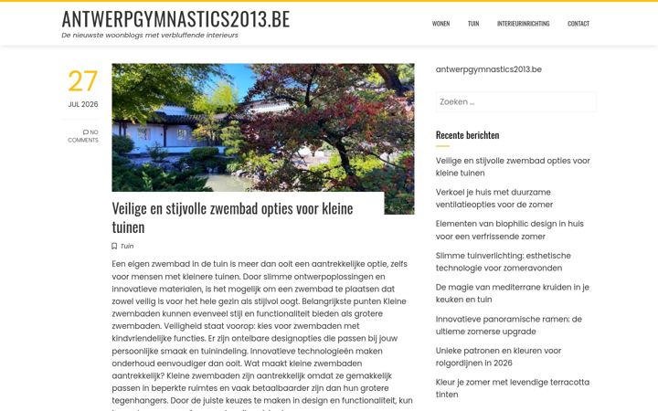 Snimka zaslona za antwerpgymnastics2013.be