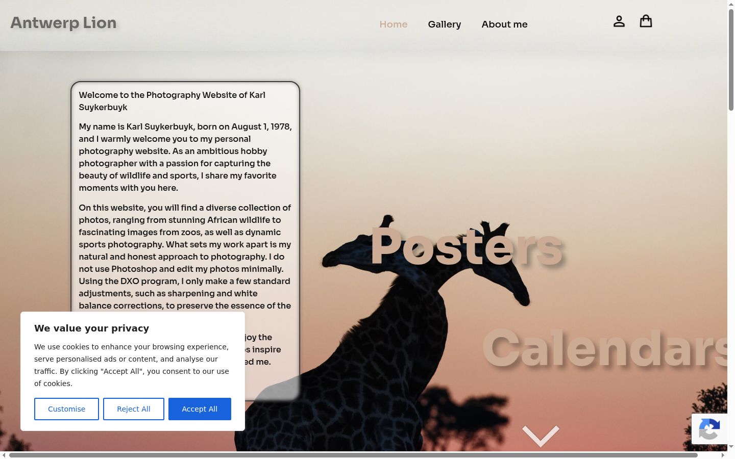Screenshot del banner di consenso mostrato prima di qualsiasi interazione