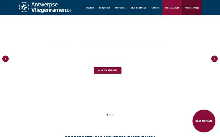 Screenshot of antwerpsevliegenramen.be