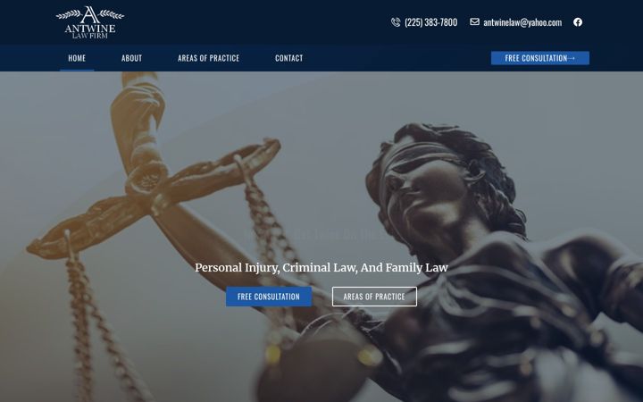 Screenshot of antwinelawfirm.com