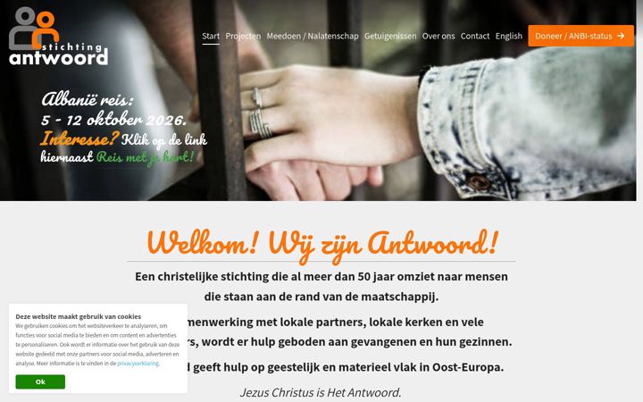 Captură de ecran a antwoord.nl