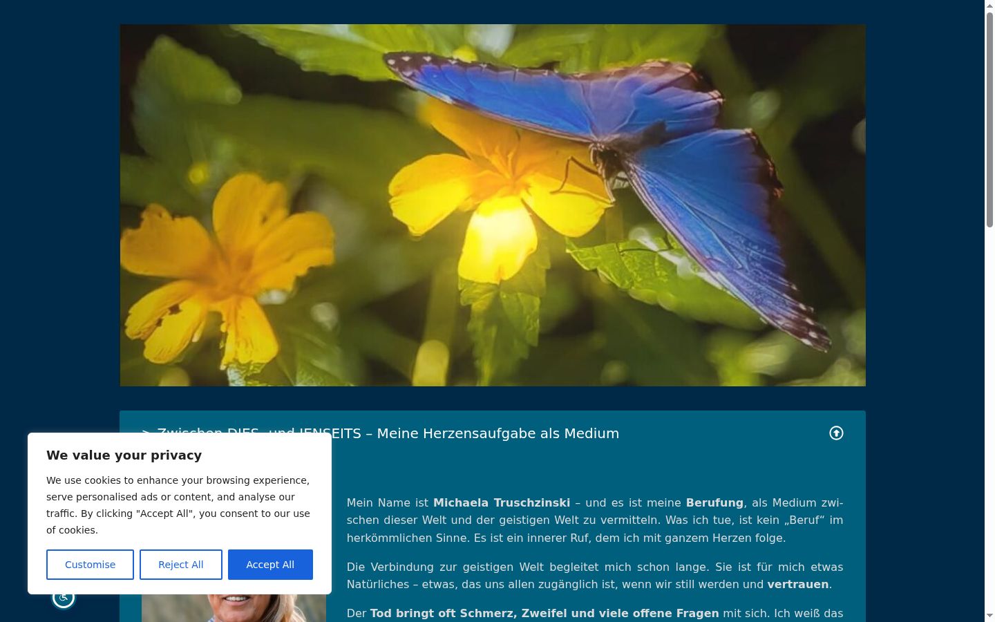 Screenshot del banner di consenso mostrato prima di qualsiasi interazione