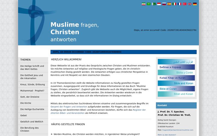 Screenshot of antwortenanmuslime.de