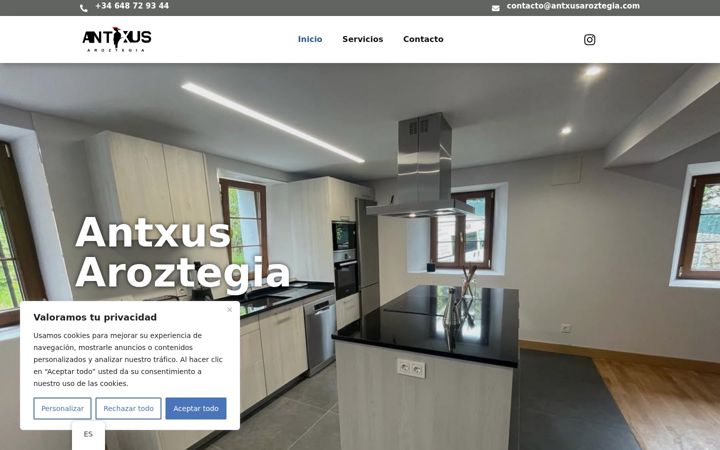 Screenshot of antxusaroztegia.eus