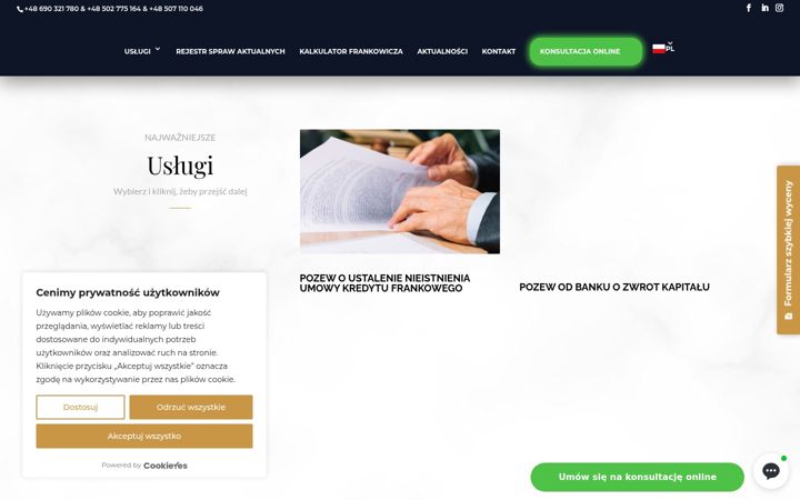 Captură de ecran a anty-chf.pl