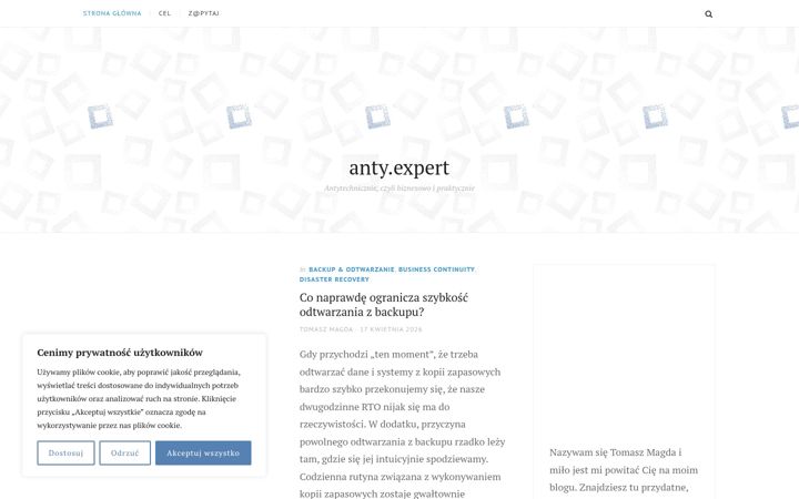 Screenshot of anty.expert