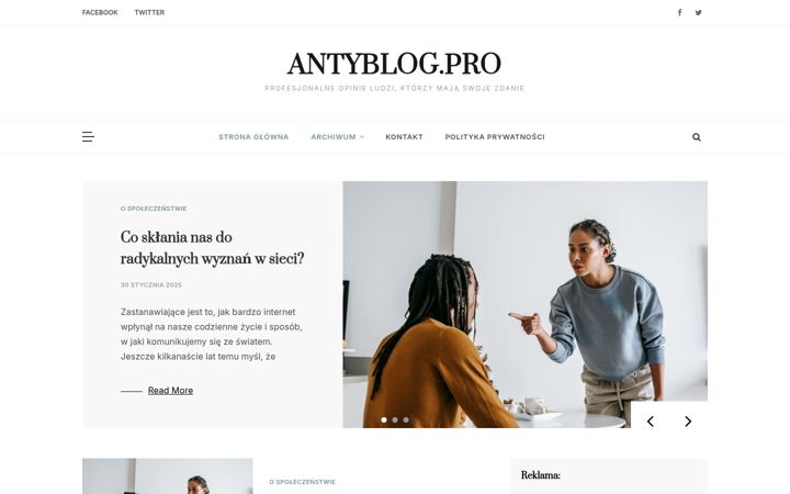 Screenshot of antyblog.pro