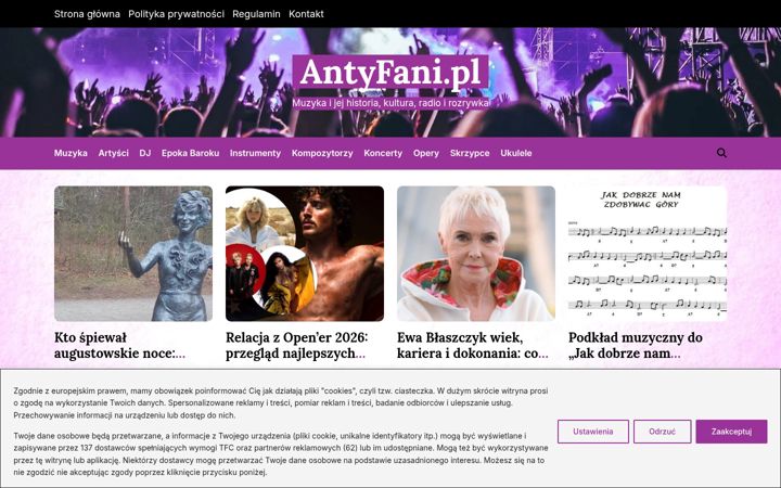 Screenshot of antyfani.pl