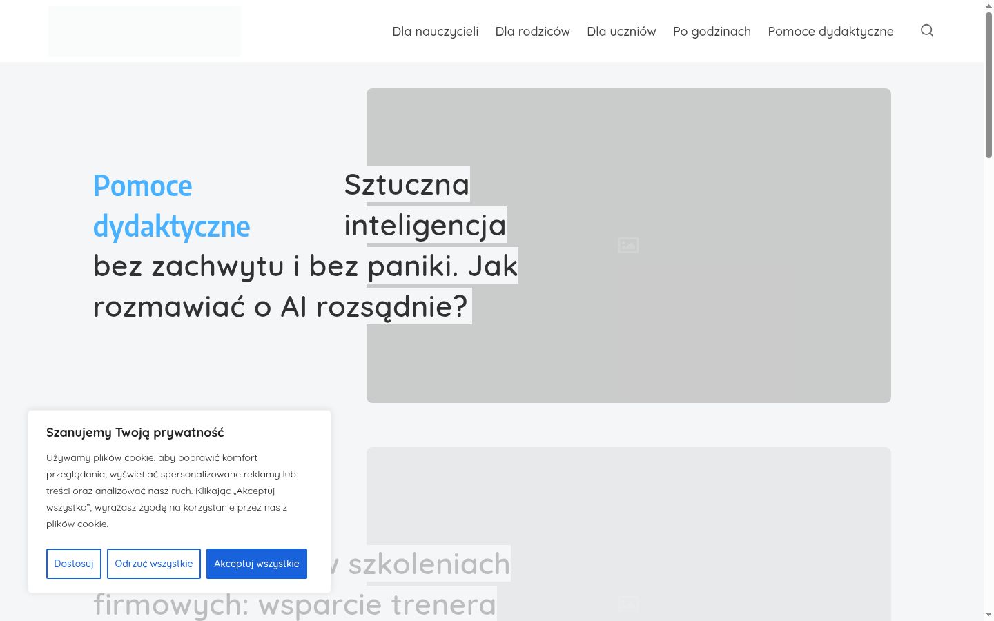 Screenshot tal-banner tal-kunsens muri qabel kwalunkwe interazzjoni