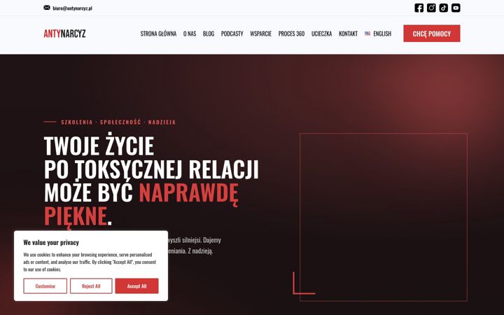Screenshot of antynarcyz.pl