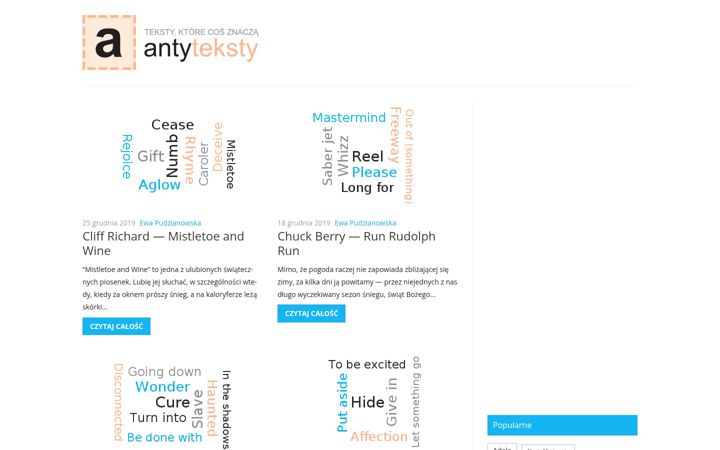 Screenshot of antyteksty.com
