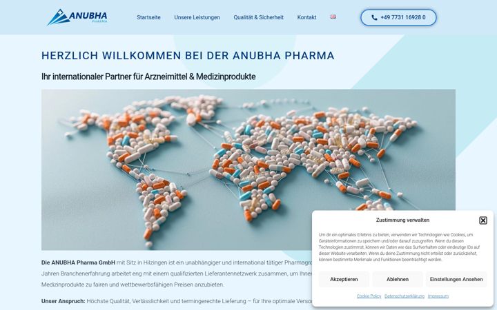 Screenshot ta' anubha-pharma.de