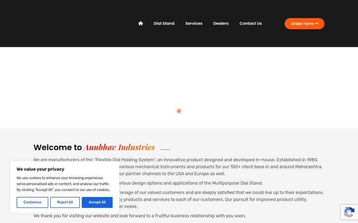 Screenshot von anubhavindustries.com