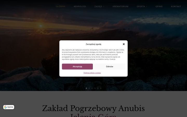 Screenshot of anubis-pogrzeby.pl