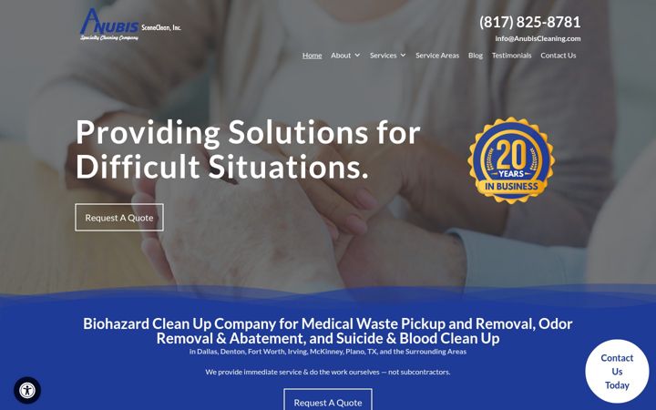 Screenshot von anubiscleaning.com