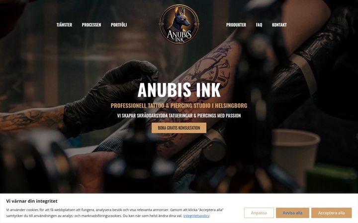 Screenshot of anubisink.se
