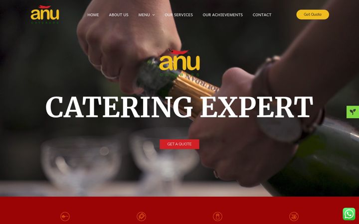 Screenshot of anucaterers.com