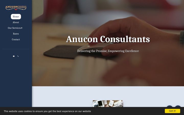 Screenshot of anucon.co.za