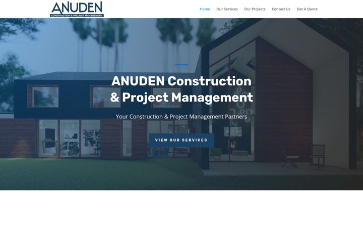 Screenshot of anudenconstruction.com