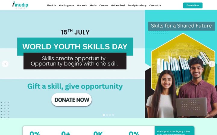 Screenshot of anudip.org