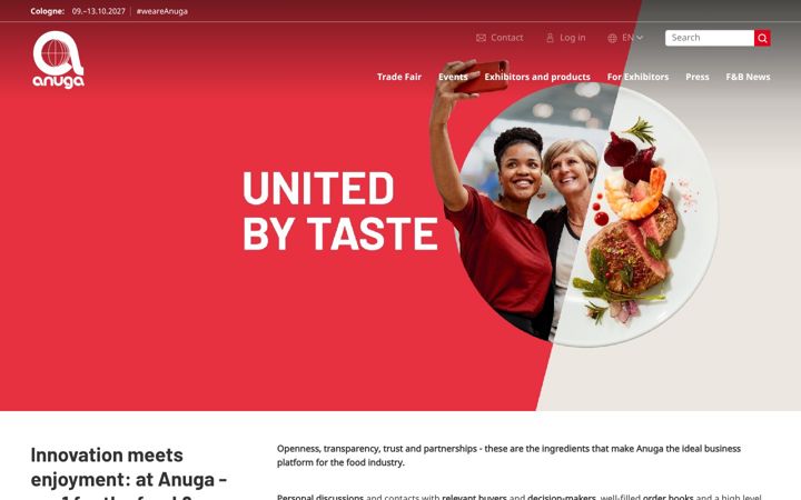 Screenshot of anuga.com