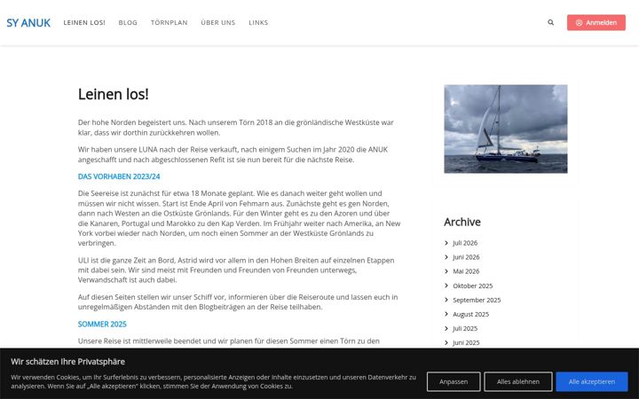 Screenshot of anuk-segelt.de