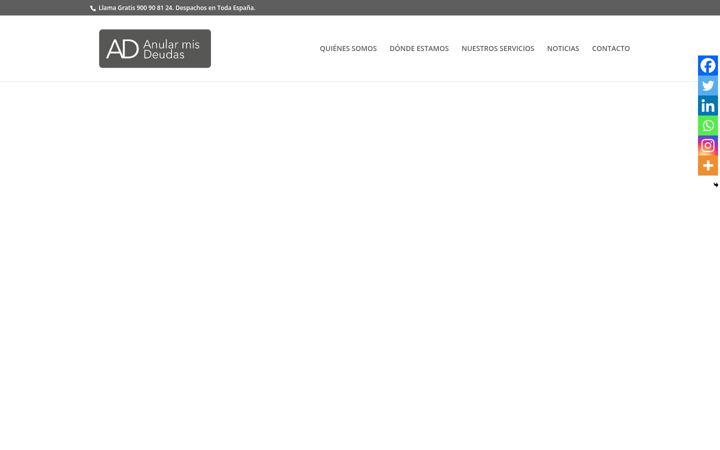 Screenshot di anularmisdeudas.es