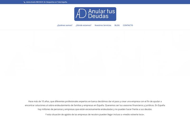 Snímek obrazovky anulartusdeudas.es