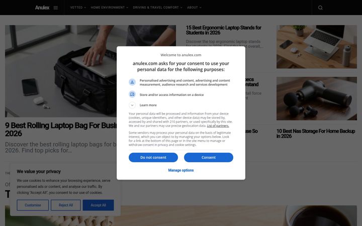 Screenshot of anulex.com
