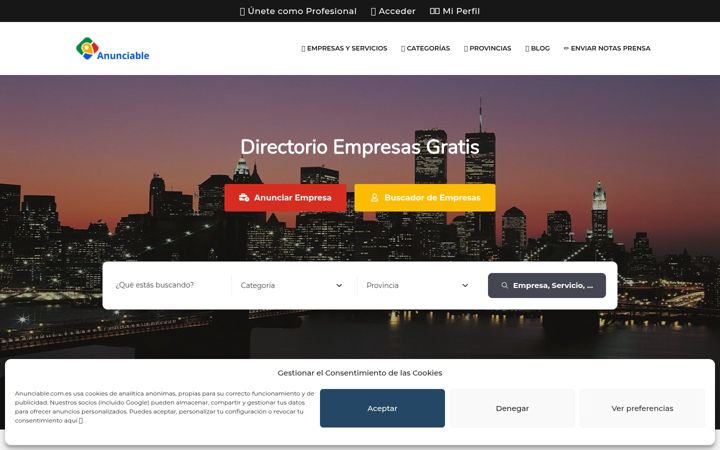 Screenshot of anunciable.com.es