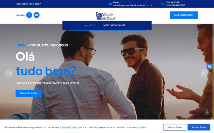 Screenshot of anuncietudoonline.com.br