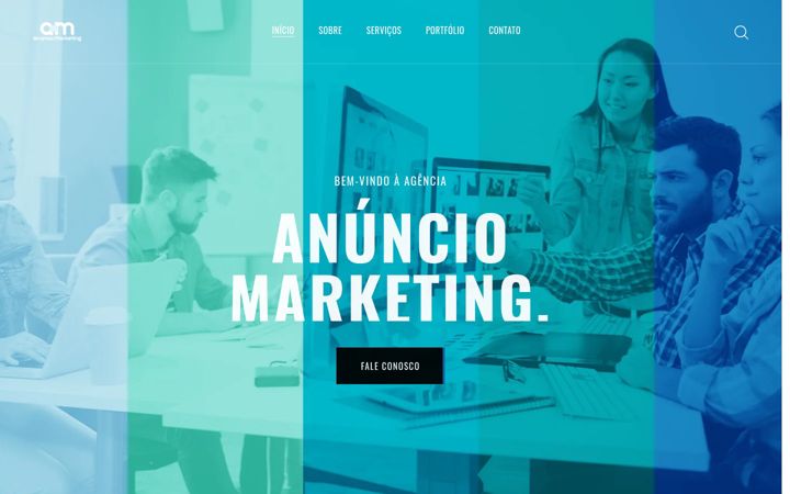 Snímek obrazovky anunciomarketing.com.br